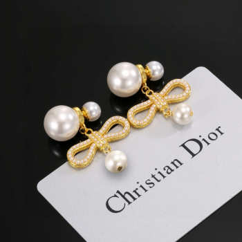 Uubags Dior earrings gold pearl 01