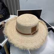 Uubags Loewe Anagram Fringe Raffia Sun Hat In Natural - 6