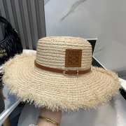 Uubags Loewe Anagram Fringe Raffia Sun Hat In Natural - 5