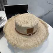 Uubags Loewe Anagram Fringe Raffia Sun Hat In Natural - 4