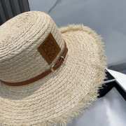 Uubags Loewe Anagram Fringe Raffia Sun Hat In Natural - 3