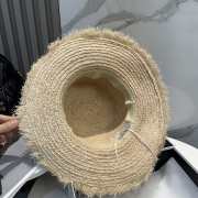 Uubags Loewe Anagram Fringe Raffia Sun Hat In Natural - 2