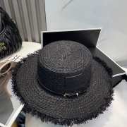 Uubags Loewe Anagram Fringe Raffia Sun Hat In Black - 2