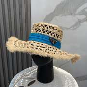 Uubags Prada Raffia Sun Hat In Blue - 6