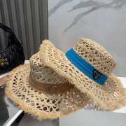 Uubags Prada Raffia Sun Hat In Blue - 4
