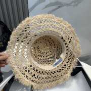 Uubags Prada Raffia Sun Hat In Black - 6