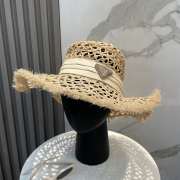 Uubags Prada Raffia Sun Hat In Beige - 1