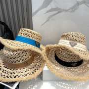 Uubags Prada Raffia Sun Hat In Beige - 6