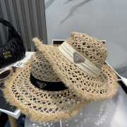 Uubags Prada Raffia Sun Hat In Beige - 4