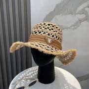 Uubags Prada Raffia Sun Hat In Brown - 1