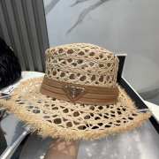 Uubags Prada Raffia Sun Hat In Brown - 2