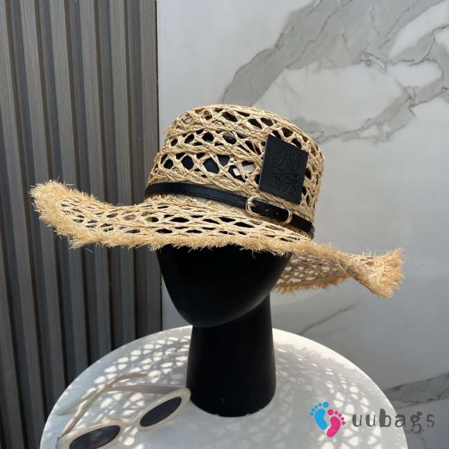 Uubags Loewe Raffia Sun Hat In Black - 1