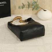 Uubags Chanel Small Hobo Bag Shiny Lambskin & Gold Plated Metal In Black 27x23x21cm - 6