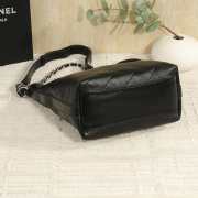 Uubags Chanel Large Bucket Bag Shiny Lambskin & Silver Plated Metal In Black 28x31x15cm - 4