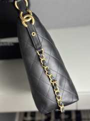 Uubags Chanel Hobo Bag Lambskin & Gold Metal In Black 27x33x10.5cm - 6
