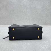 Uubags Balenciaga carry bowling bag small in black calfskin, aged-gold hardware 34x12x12cm - 3