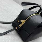 Uubags Balenciaga carry bowling bag small in black calfskin, aged-gold hardware 34x12x12cm - 2