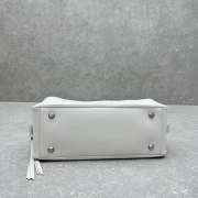 Uubags Balenciaga carry bowling bag small in white calfskin, aged-gold hardware 34x12x12cm - 4