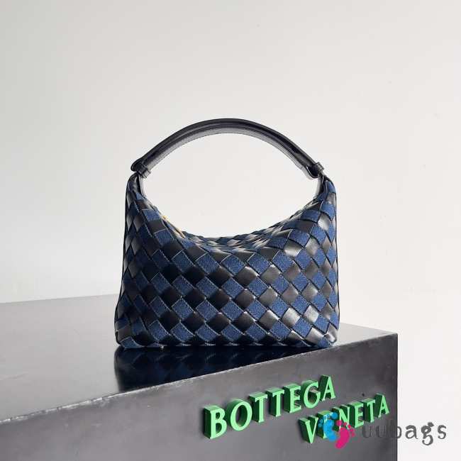 Uubags Bottega Veneta Blue Navy & Indigo Mini Wallace Bag 20x13x9.5cm - 1