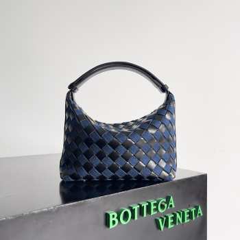 Uubags Bottega Veneta Blue Navy & Indigo Mini Wallace Bag 20x13x9.5cm