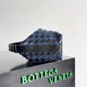 Uubags Bottega Veneta Blue Navy & Indigo Mini Wallace Bag 20x13x9.5cm - 6