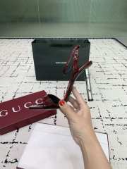 Uubags Gucci slingback sandal red metallic bamboo-effect heel 10.5cm - 3