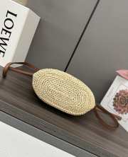 Uubags Loewe Slit pochette bag in raffia and calfskin 17x27x11cm - 3