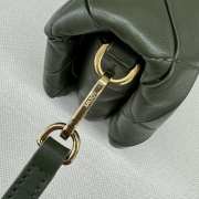 Uubags Loewe Puffer Goya bag in bottle green pleated shiny nappa lambskin 20x6x13cm - 3