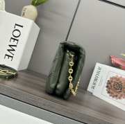 Uubags Loewe Small Puffer Goya bag in bottle green pleated shiny nappa lambskin 23x9x17cm - 2