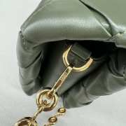 Uubags Loewe Small Puffer Goya bag in bottle green pleated shiny nappa lambskin 23x9x17cm - 3