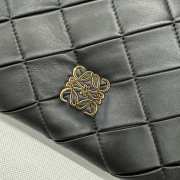 Uubags Loewe Small Puffer Goya bag in black pleated shiny nappa lambskin 23x9x17cm - 6