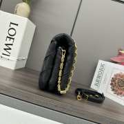 Uubags Loewe Small Puffer Goya bag in black pleated shiny nappa lambskin 23x9x17cm - 5