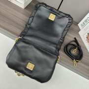 Uubags Loewe Small Puffer Goya bag in black pleated shiny nappa lambskin 23x9x17cm - 2