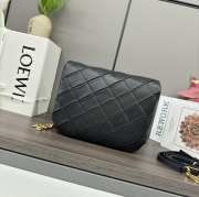 Uubags Loewe Small Puffer Goya bag in black pleated shiny nappa lambskin 23x9x17cm - 3