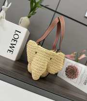 Uubags Loewe Elephant Basket raffia tote bag 35x17x16cm - 6
