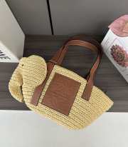 Uubags Loewe Elephant Basket raffia tote bag 35x17x16cm - 5