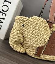 Uubags Loewe Elephant Basket raffia tote bag 35x17x16cm - 2