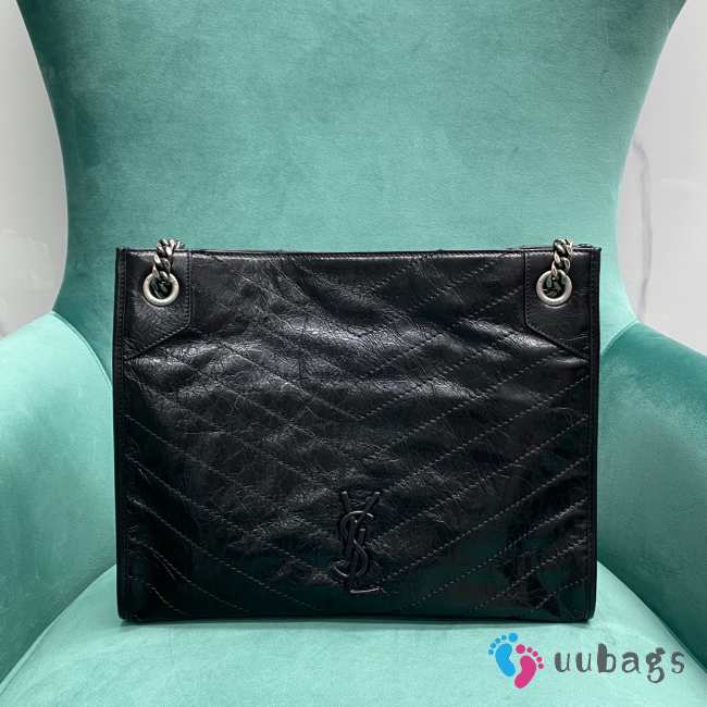 Uubags YSL Niki shopping bag in vintage calf leather with black buckle 33x26x11cm - 1