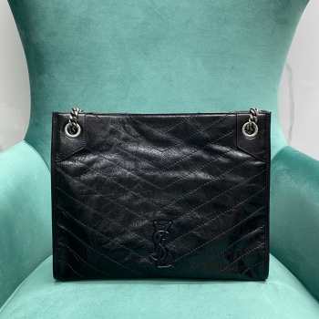 Uubags YSL Niki shopping bag in vintage calf leather with black buckle 33x26x11cm