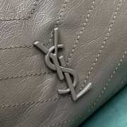 Uubags YSL Niki shopping bag in grey vintage calf leather 33x26x11cm - 6