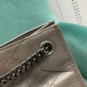 Uubags YSL Niki shopping bag in grey vintage calf leather 33x26x11cm - 5
