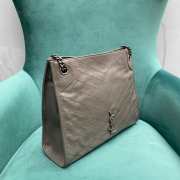 Uubags YSL Niki shopping bag in grey vintage calf leather 33x26x11cm - 4