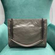 Uubags YSL Niki shopping bag in grey vintage calf leather 33x26x11cm - 2