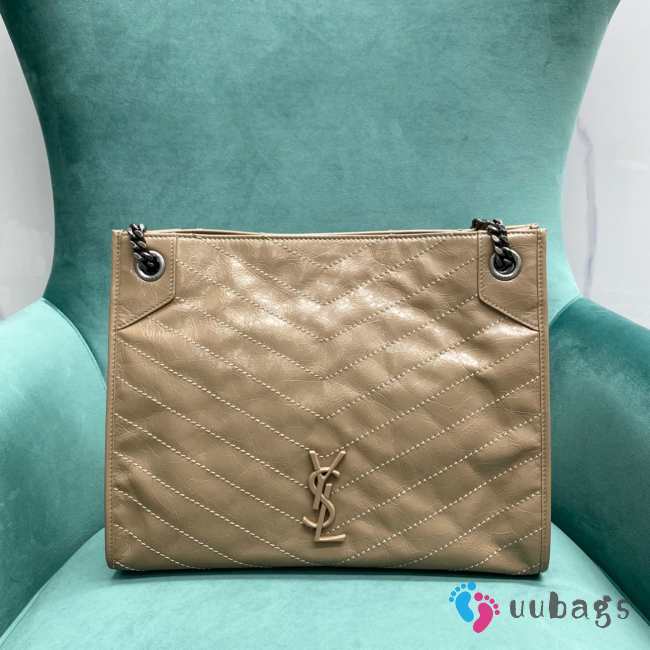 Uubags YSL Niki shopping bag in beige vintage calf leather 33x26x11cm - 1