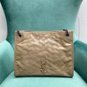 Uubags YSL Niki shopping bag in beige vintage calf leather 33x26x11cm - 1