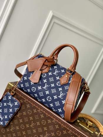 Uubags Louis Vuitton M24443 Speedy Bandoulière 25 Bag In Blue 25x15x15cm