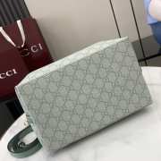 Uubags Gucci Emblem bucket green and white GG monogram coated fabric bag 25x25x15.5cm - 4