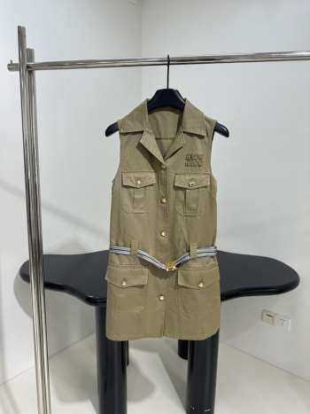 Uubags Miu Miu Belted Mini Dress in Natural 