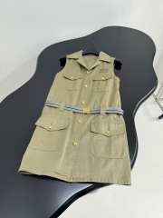 Uubags Miu Miu Belted Mini Dress in Natural  - 4