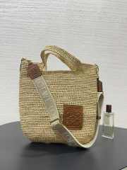 Uubags Loewe Paula's Ibiza Slit mini leather-trimmed raffia tote 30x27x10cm - 1